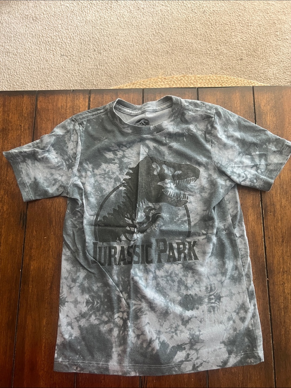 🎉🎉 5 for $20🎉🎉Jurassic Park Tie-Dye Graphic Tee - Gray